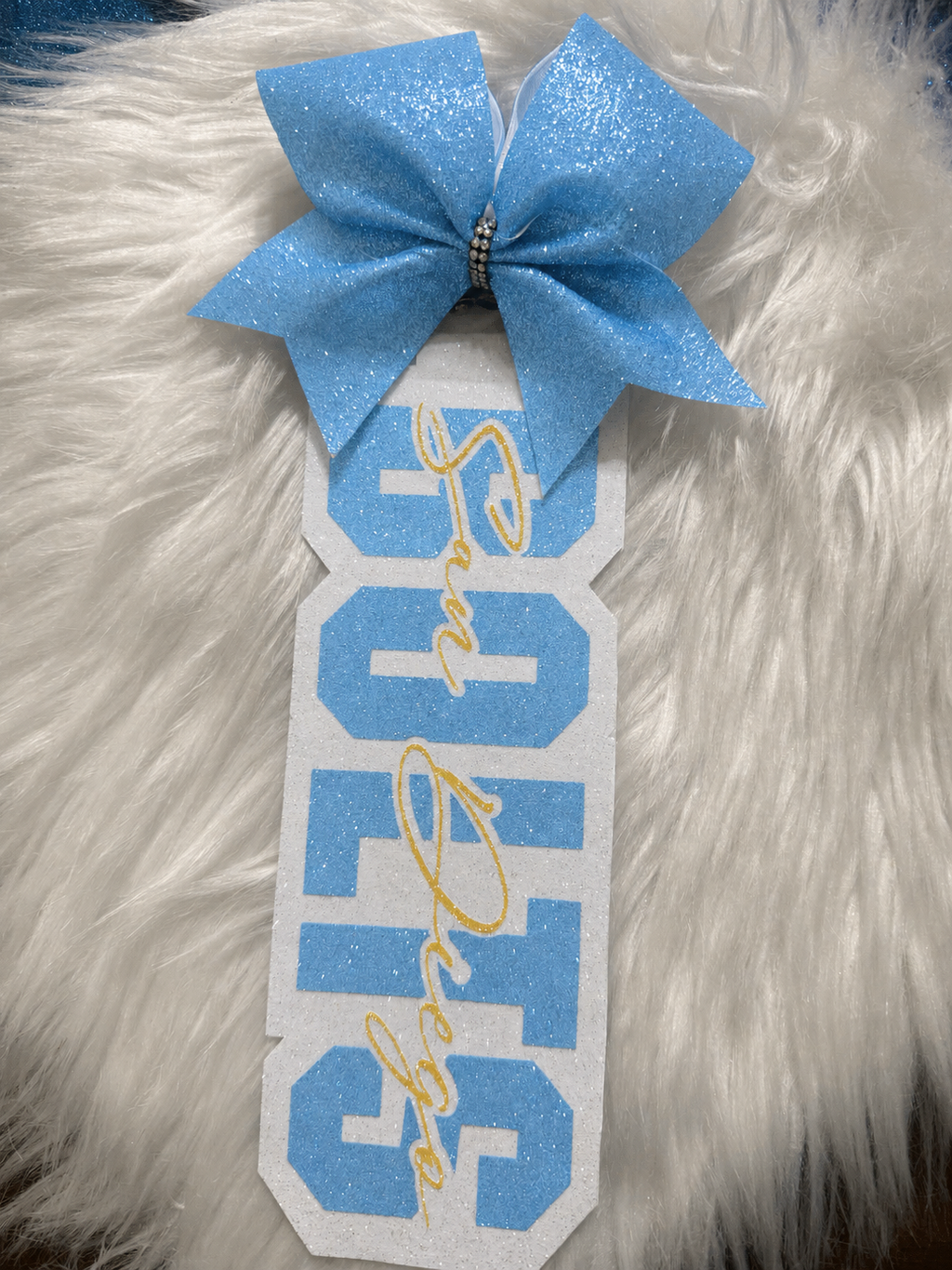 Backpack Tag with Glitter Bow