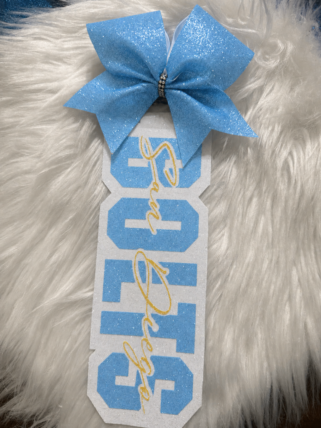 Backpack Tag with Glitter Bow