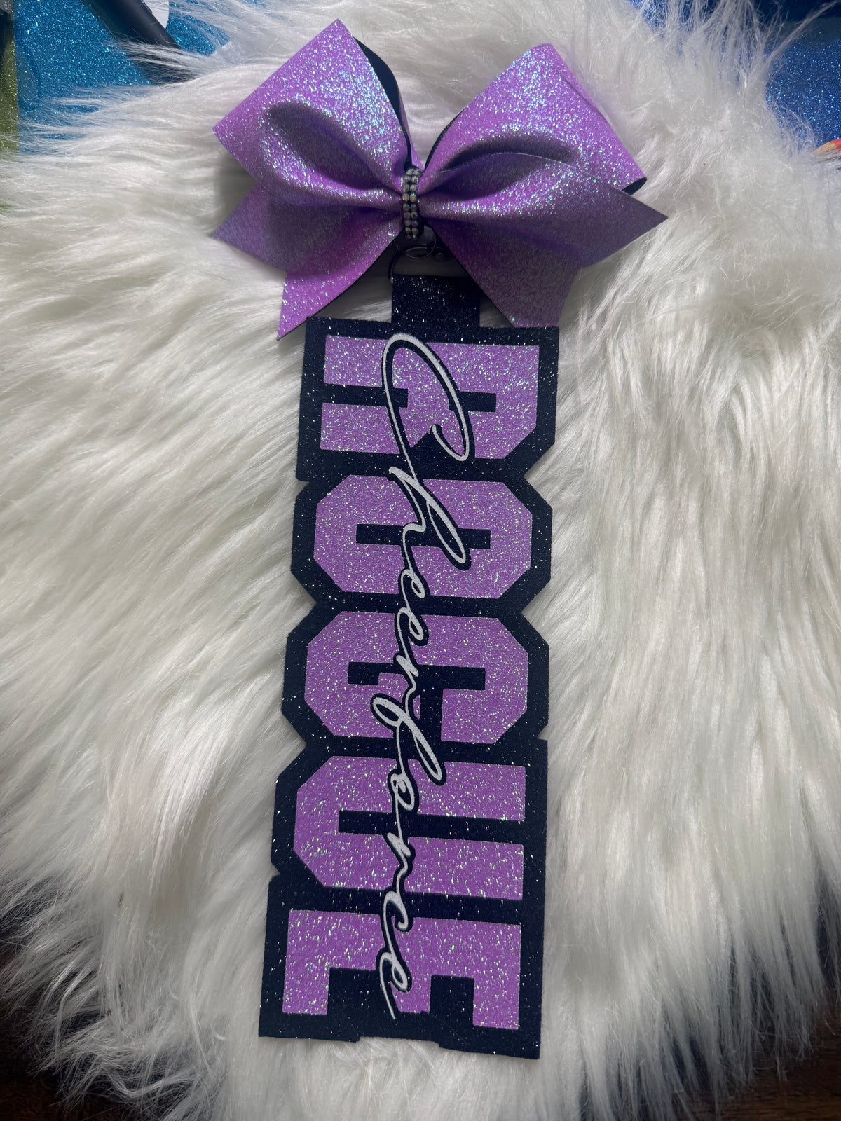 Backpack Tag with Glitter Bow