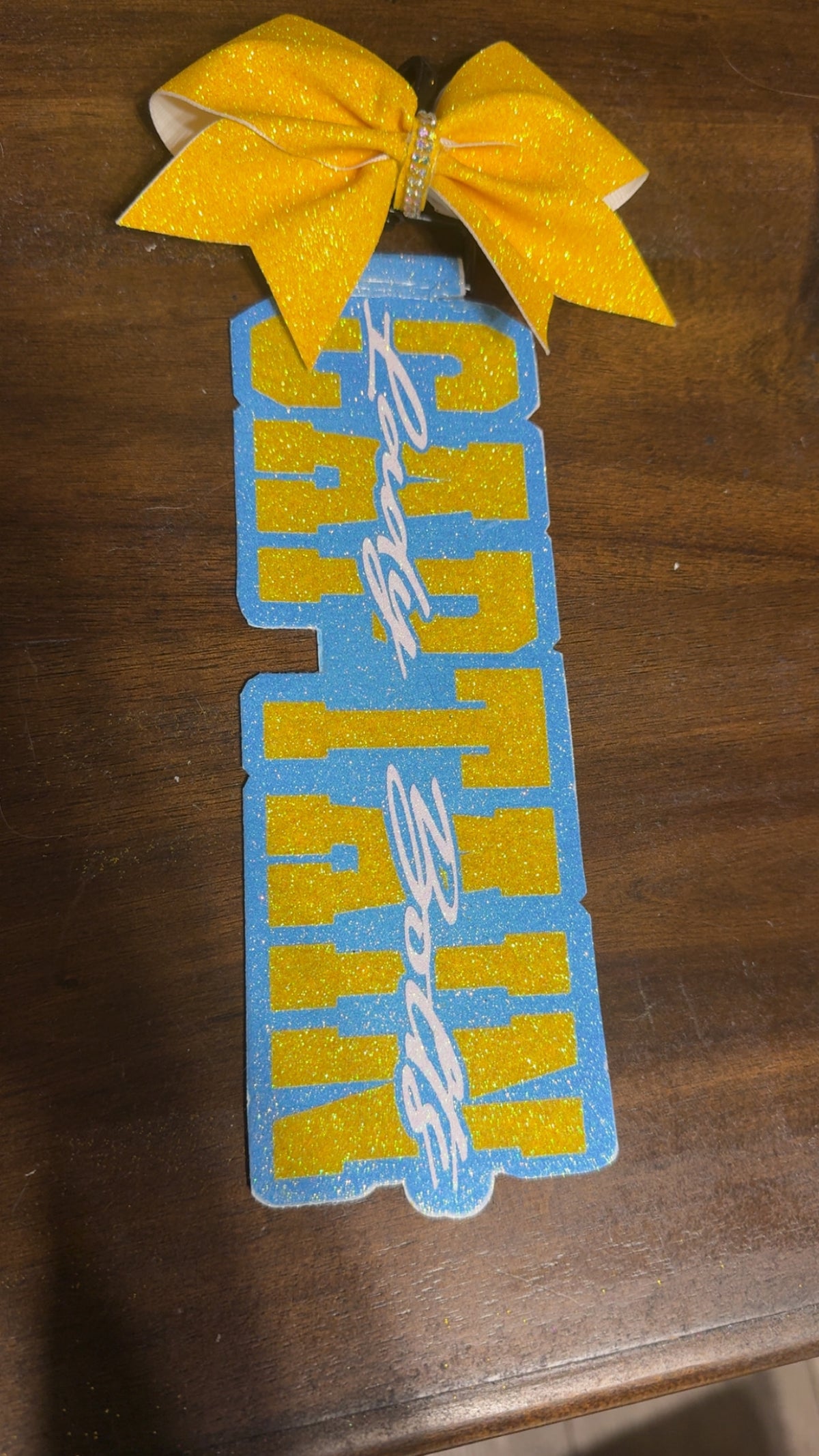 Backpack Tag with Glitter Bow