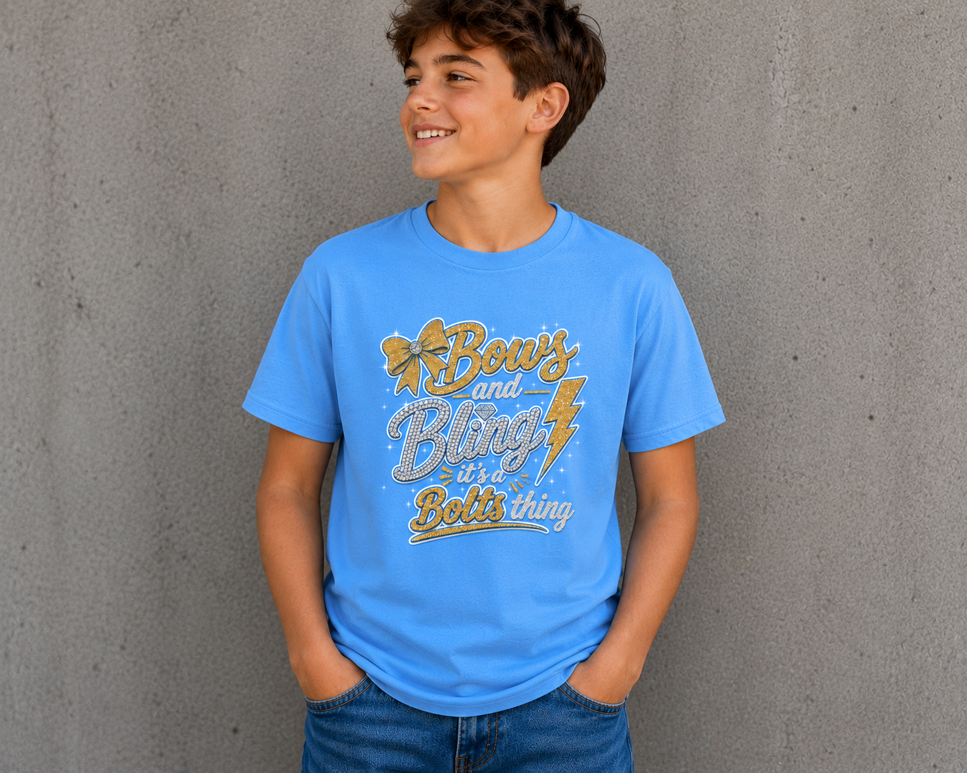💙⚡ Boy Cheer Camp Shirt ⚡💛