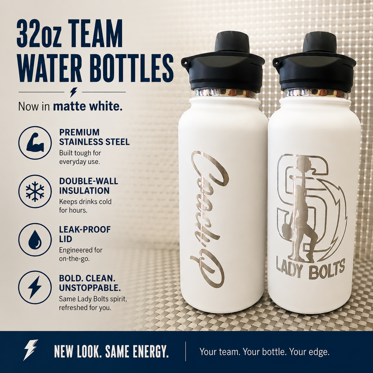 32oz Team water bottles