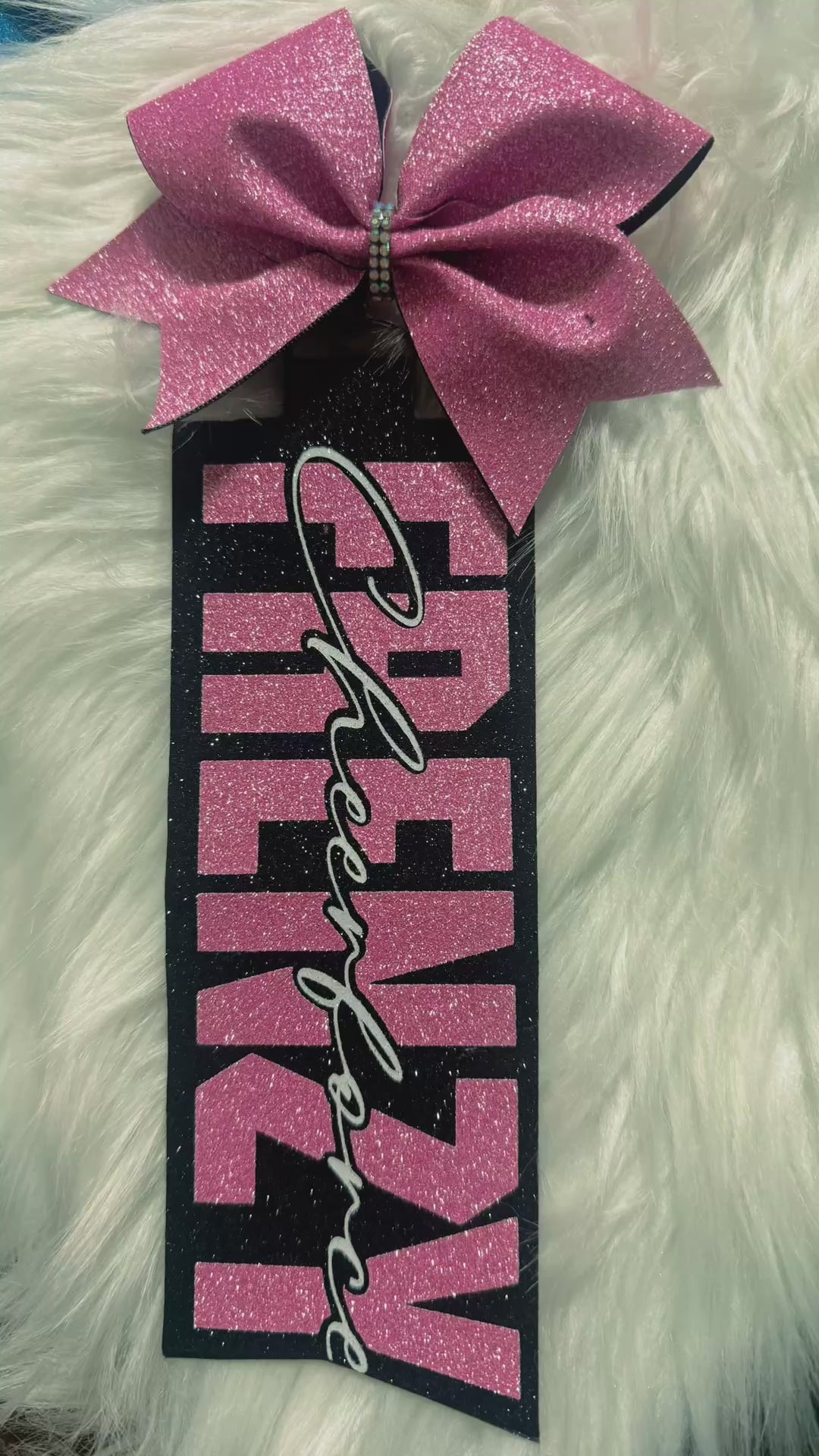 Backpack Tag with Glitter Bow